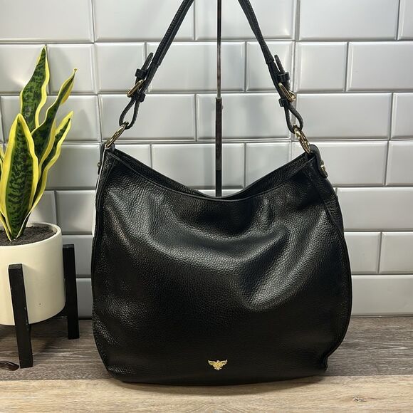 9373 Apatchy THE HARRIET BLACK LEATHER BAG - Picture 1 of 14